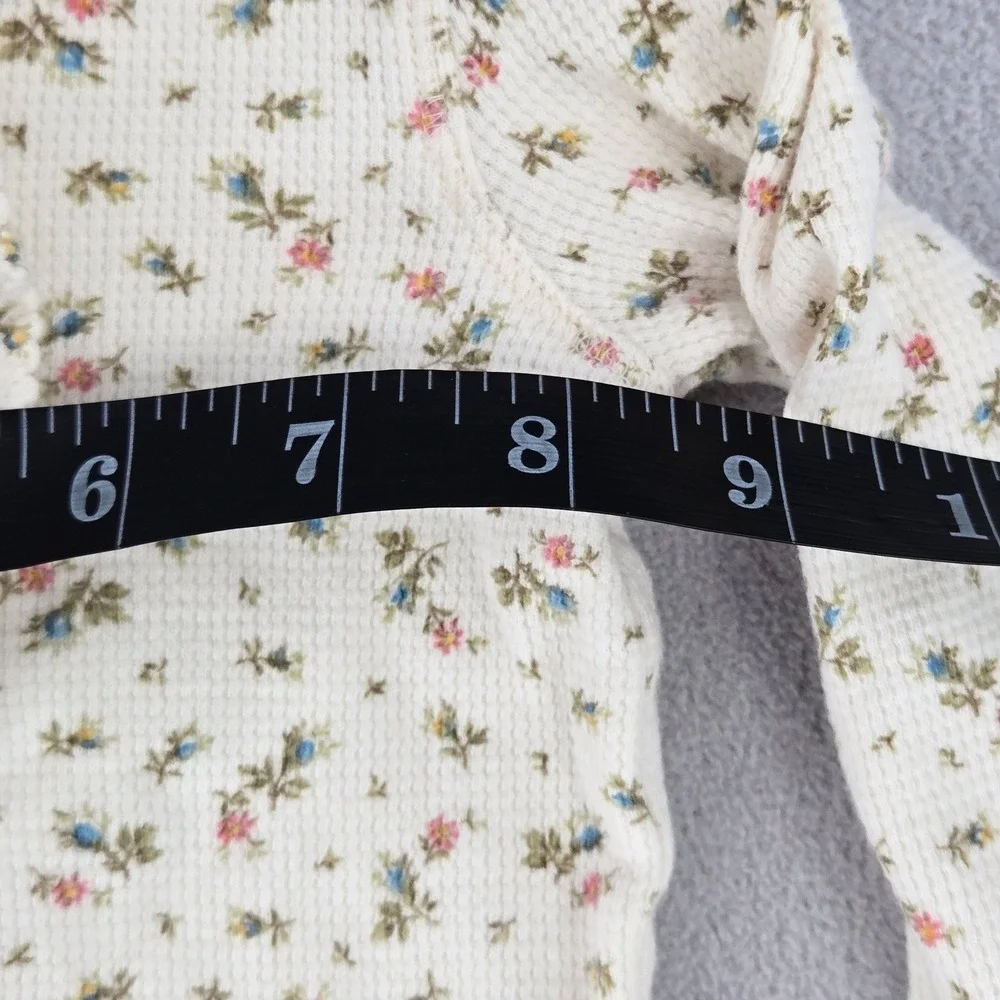 Ralph Lauren Baby 9M Floral Waffle Knit Ruffle Top Cottagecore